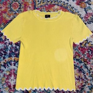Yellow crop top